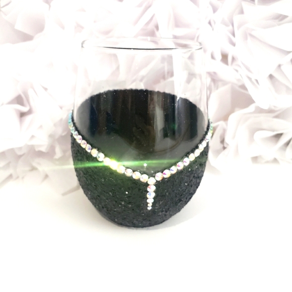 Hand Crafted Other - Crystal Rhinestone 🔮 Bling Hand Crafted Wine/Water 💧 Glass